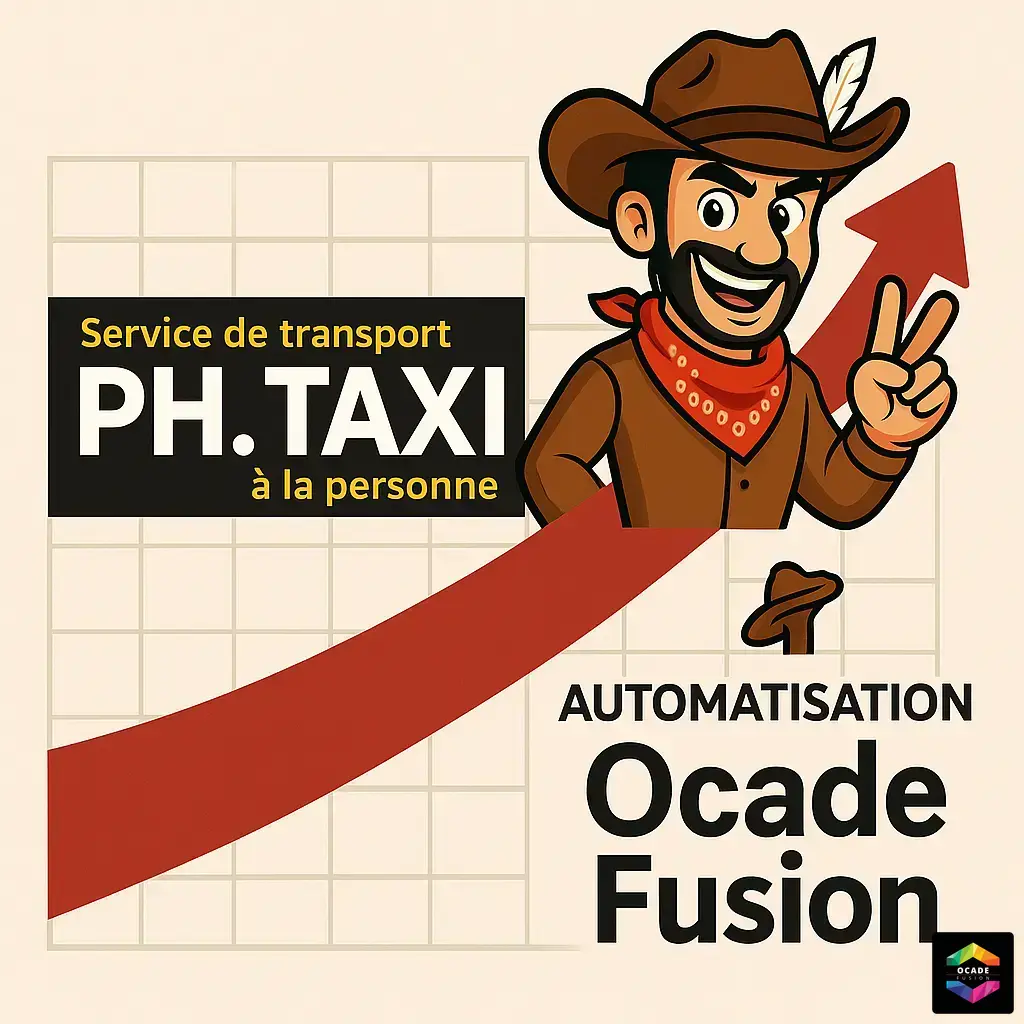 Progression de l'automatisation chez PH Taxi avec l'aide de l'expert en automatisation N8n Français, Ocade Fusion.